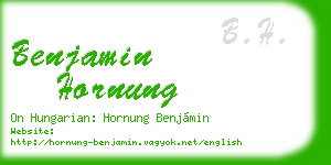 benjamin hornung business card