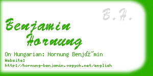 benjamin hornung business card